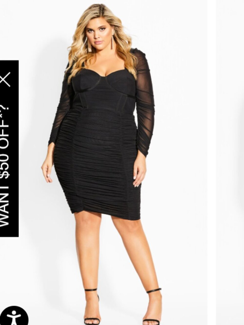 City Chic Sexy Bustier Dress - black